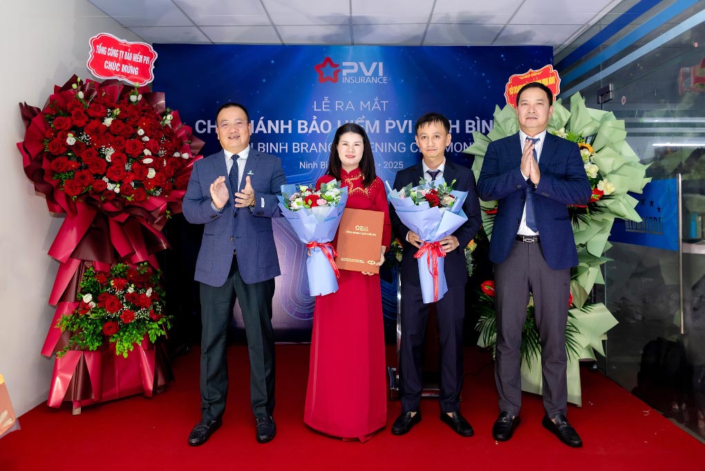 Tổng công ty Bảo hiểm PVI chính thức khai trương Chi nhánh Bảo hiểm PVI Ninh Bình, đánh dấu đơn vị thành viên thứ 45 trong mạng lưới toàn quốc. Chi nhánh, đặt tại Tầng 5 Tòa nhà Thanh Hải, ra đời với sứ mệnh lan tỏa giá trị bảo hiểm chuyên nghiệp, tận tâm và minh bạch trên mảnh đất Cố đô Hoa Lư.